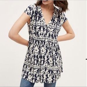 Anthropologie Vanessa Virginia Brand Ikat Top